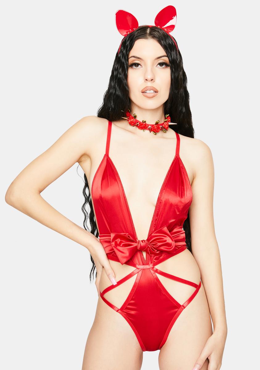 Ambra Plunging Teddy With Heart Charm,All Products : American Fashion Style Bags On Sale