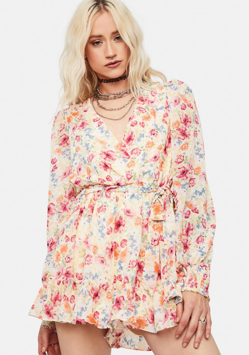 Gold Dust Woman Floral Romper,Specials : American Fashion Style Bags On Sale