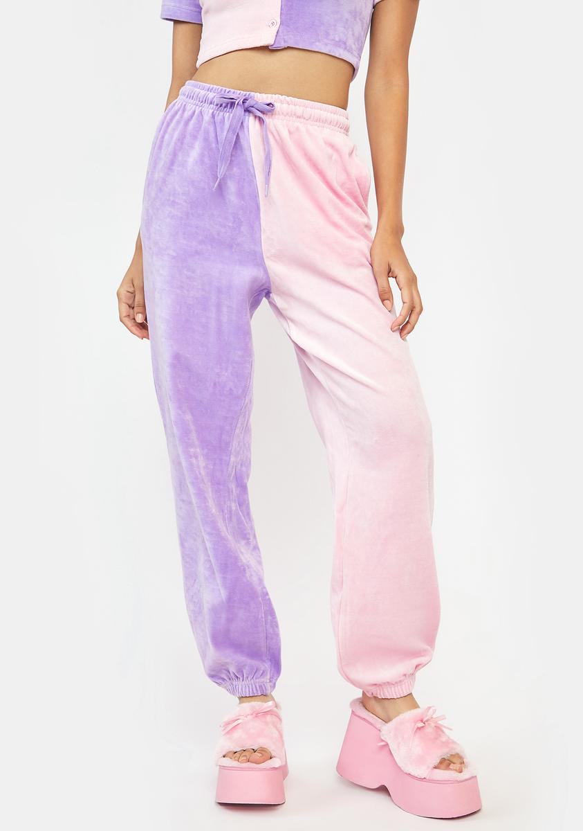 Velour Megan Split Joggers