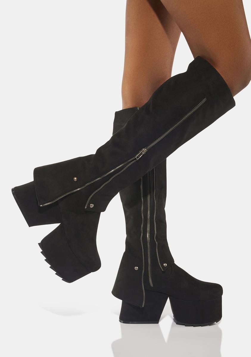 Lamoda Together Knee High Boots - Black