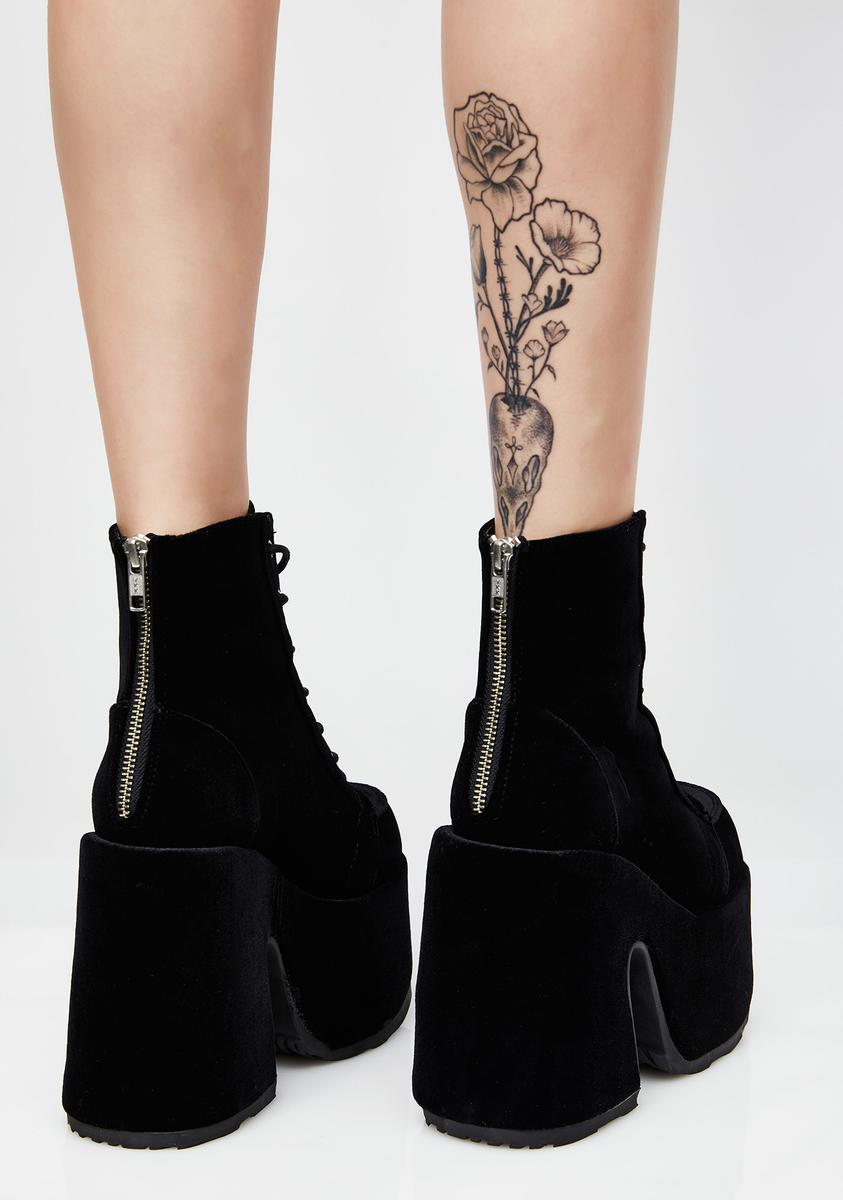 Velvet Rave Royalty Platform Boots
