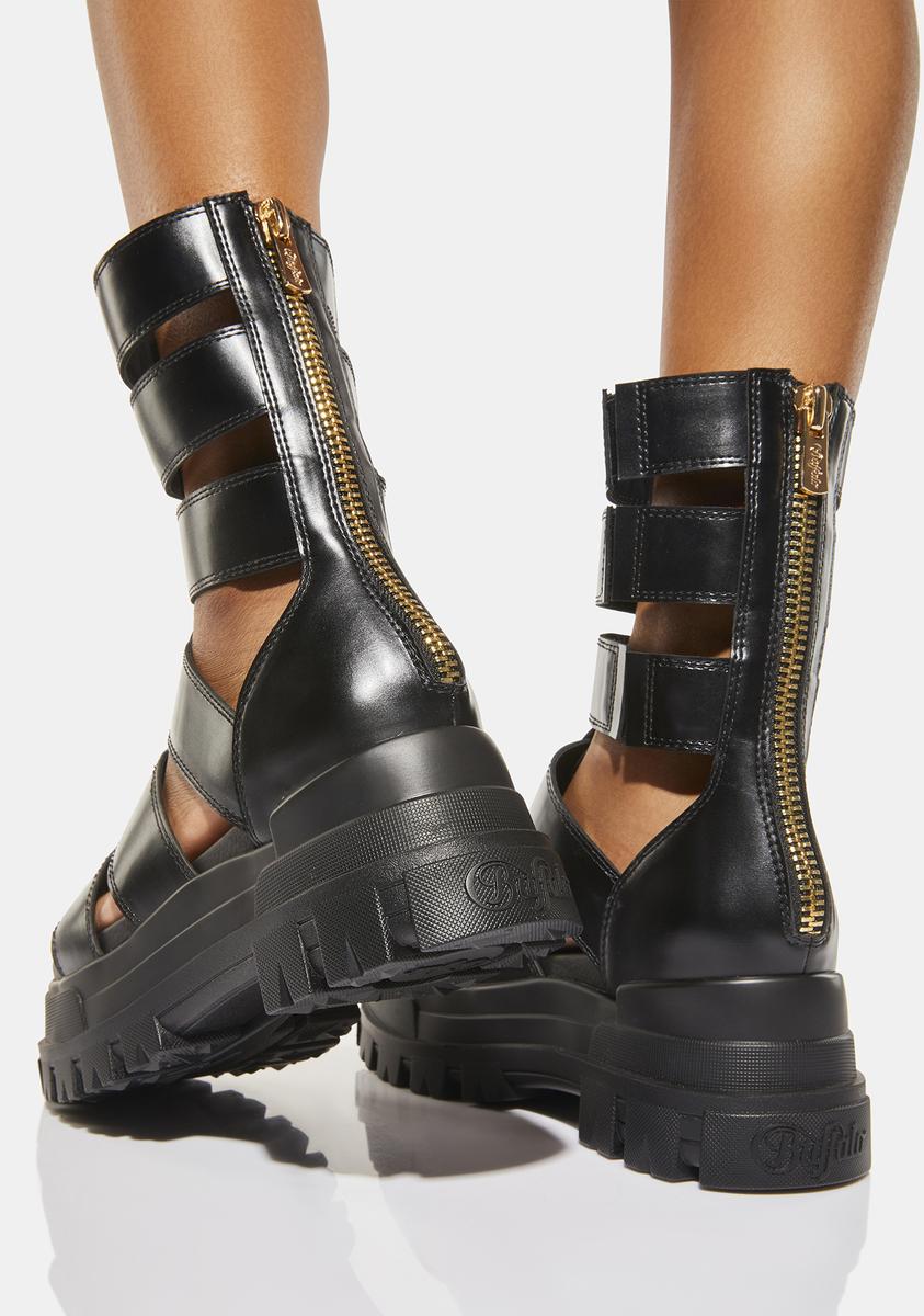 Buffalo Aspha Zeus Platform Sandals - Black – Dolls Kill Buffalo Aspha Zeus Platform Sandals - Black – Dolls Kill