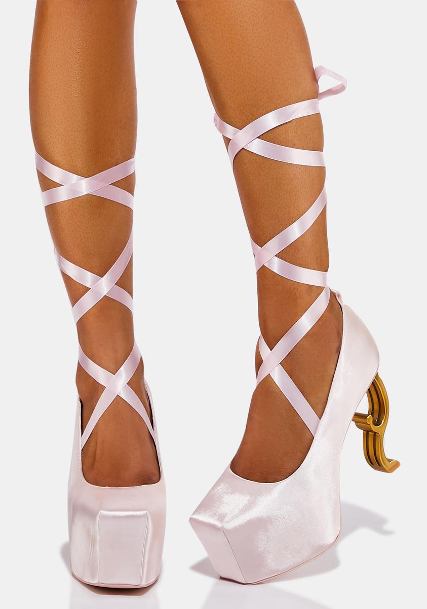 Ribbon Ballet Stiletto Heels Cassia Lace Up