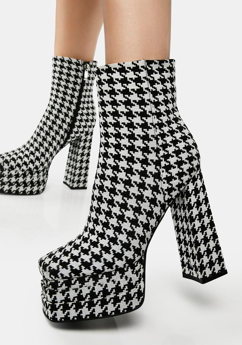 Cayenne Houndstooth Platform Boots AZALEA WANG,New Products : American Fashion Style Bags On Sale Cayenne Houndstooth Platform Boots AZALEA WANG,New Products : American Fashion Style Bags On Sale
