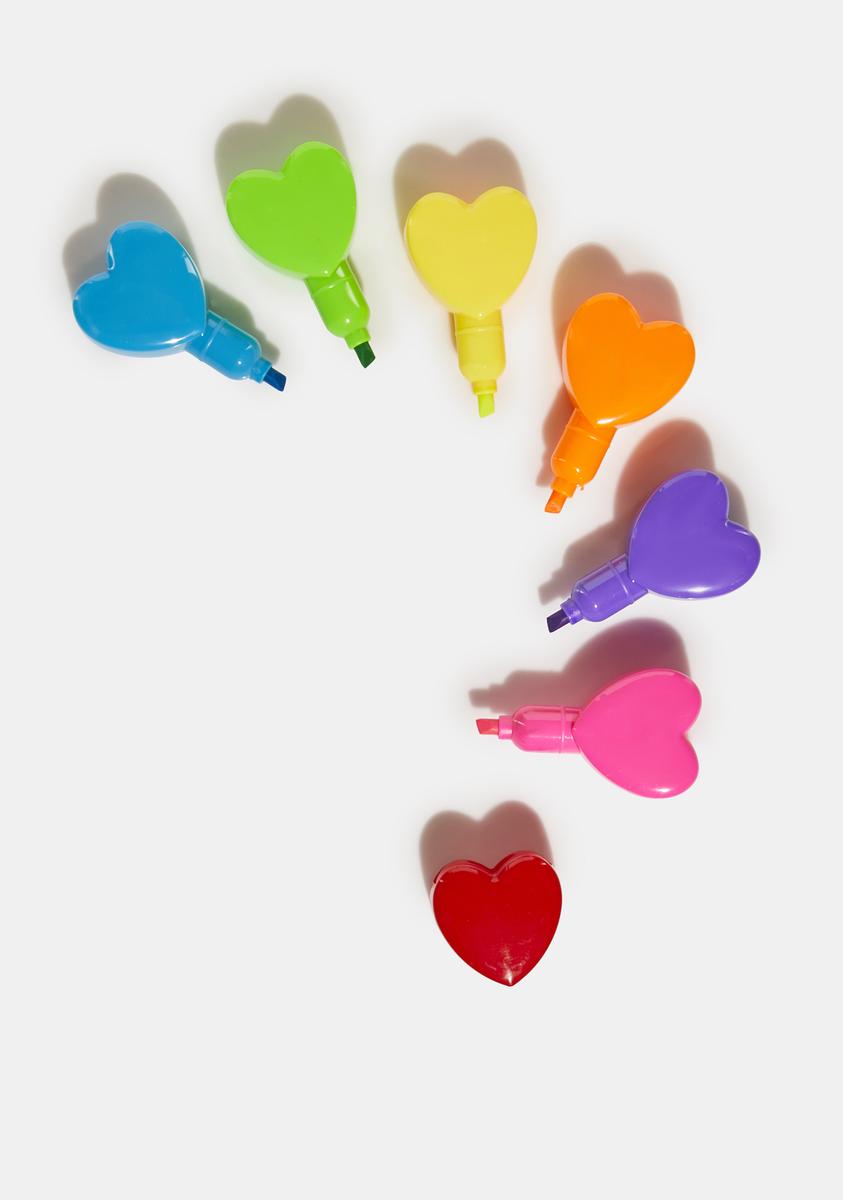 Heart Shaped Stackable Markers - Multi – Dolls Kill