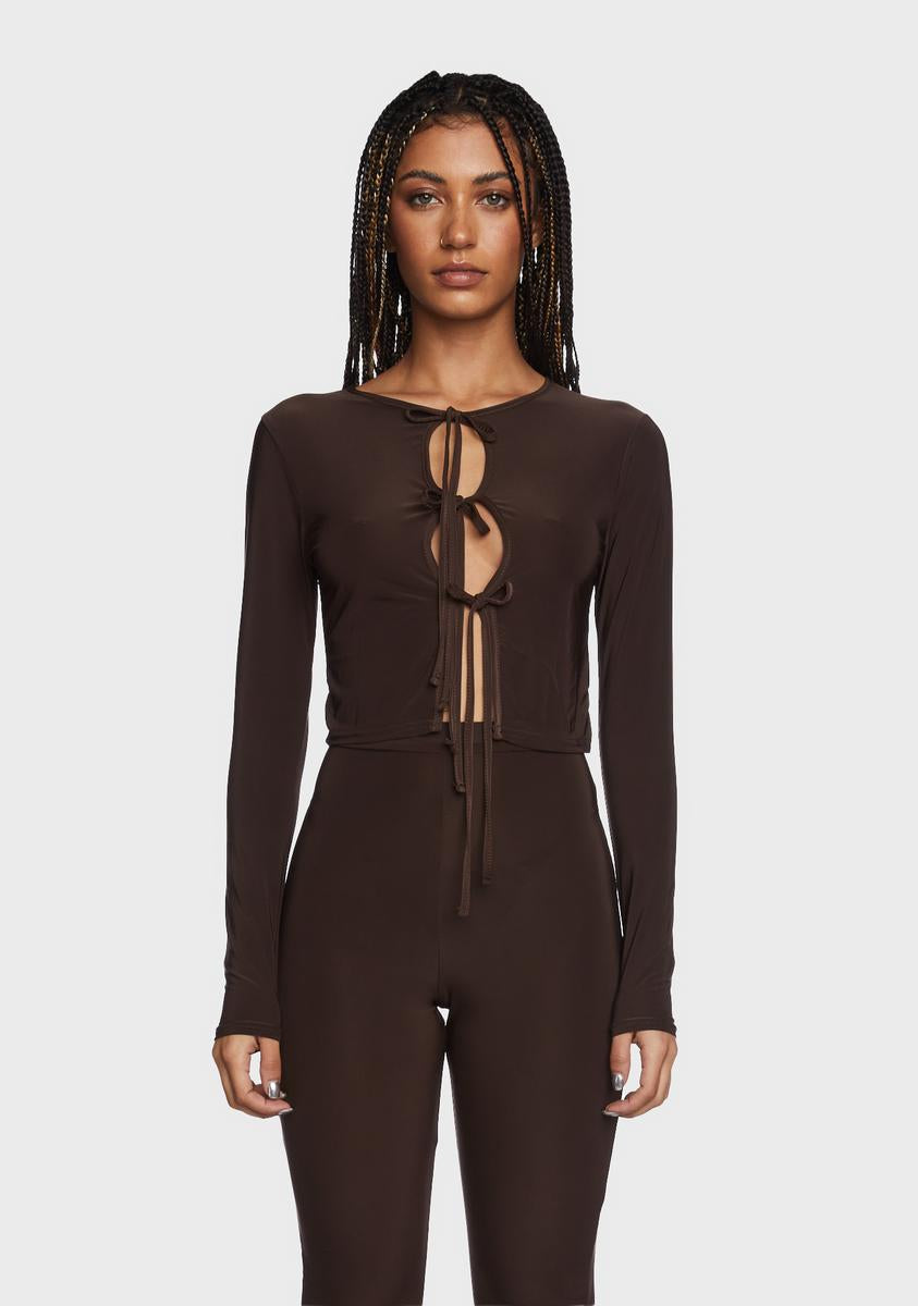Slinky Tie Front Shirt Daisy Street,New Products : American Fashion Style Bags On Sale