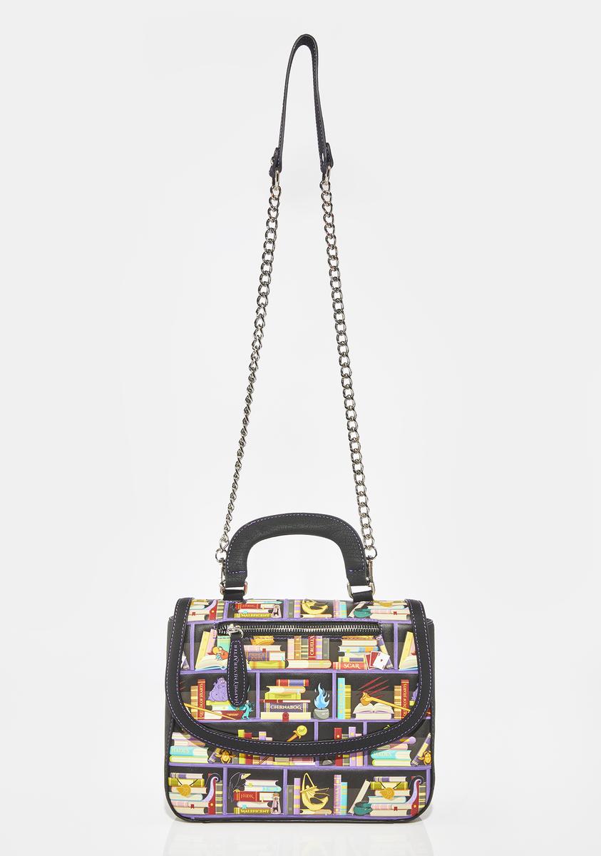 Loungefly Vegan Leather Disney Villains Books Crossbody BagNN
