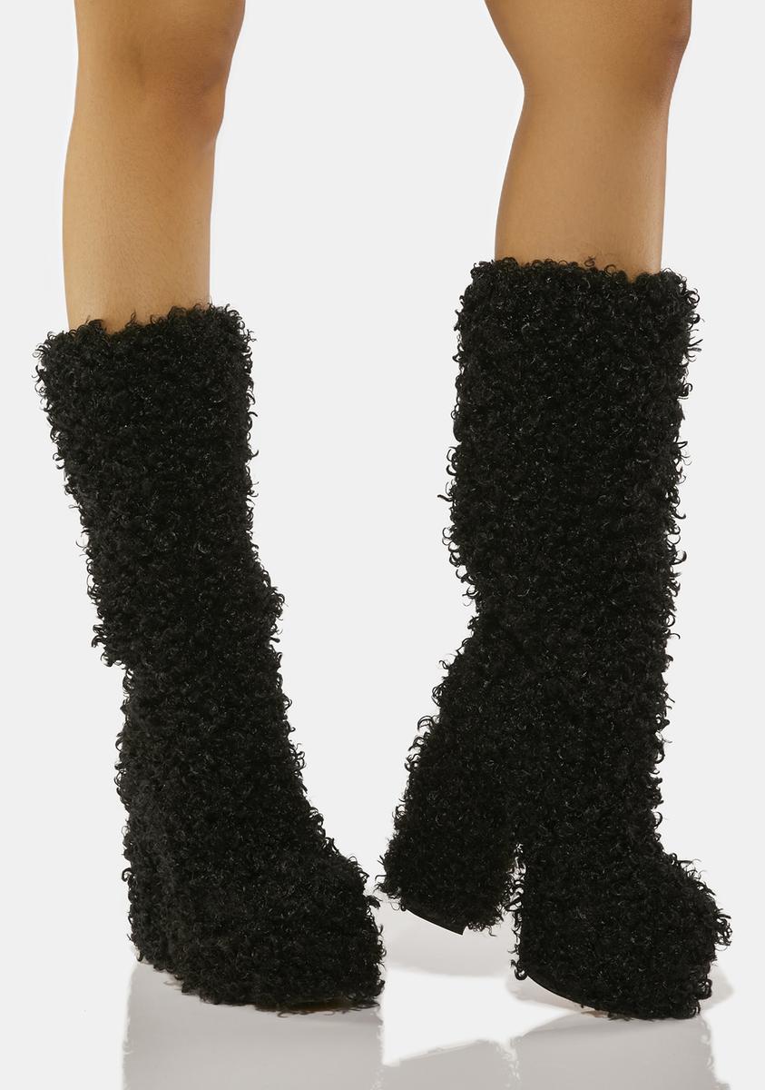 Black Faux Fur Teddy Boots ZEMETA,Specials : American Fashion Style Bags On Sale Black Faux Fur Teddy Boots ZEMETA,Specials : American Fashion Style Bags On Sale