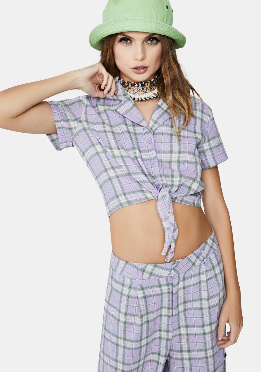 Lilac Checked Tie Front Crop Top Daisy Street,Specials : American Fashion Style Bags On Sale Lilac Checked Tie Front Crop Top Daisy Street,Specials : American Fashion Style Bags On Sale