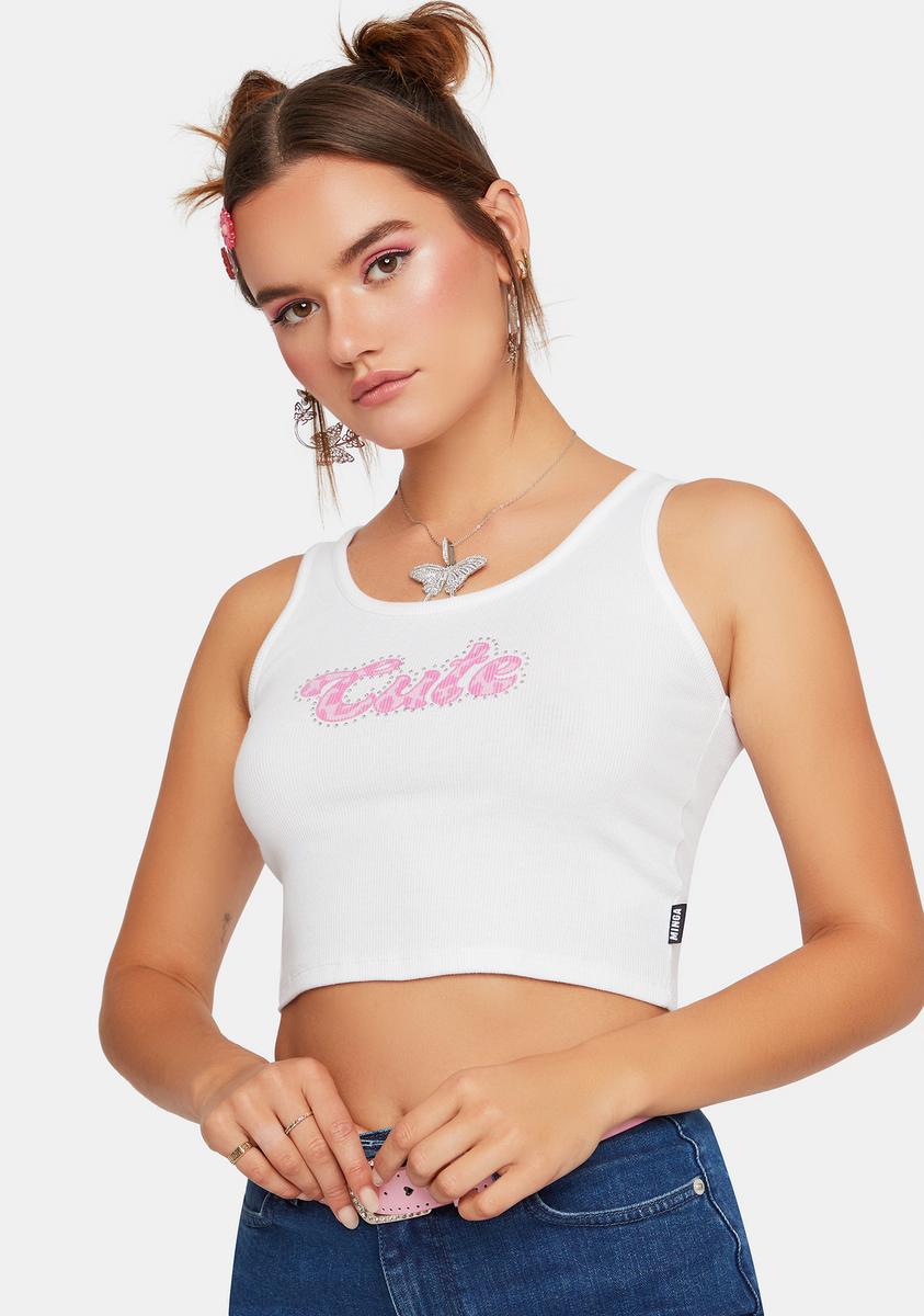 Cute Ribbed Vest Crop Top Minga,Specials : American Fashion Style Bags On Sale