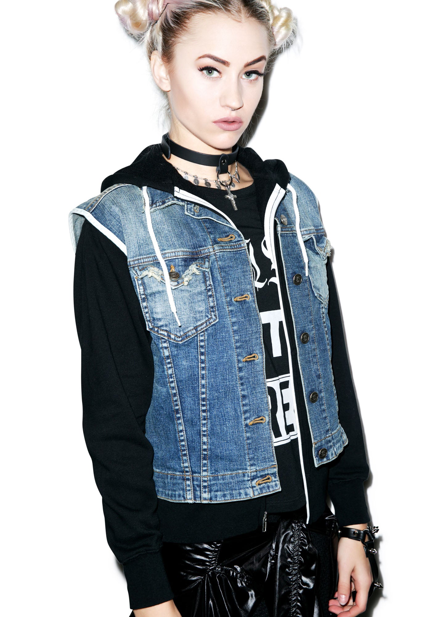 Double Vest Hoodie – Dolls Kill