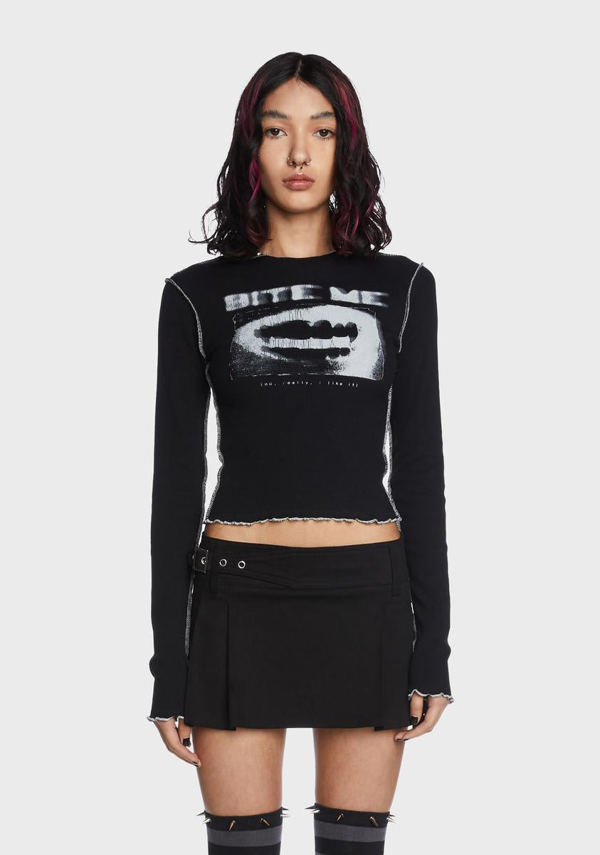 Bite Me Ribbed Top Minga,All Products : American Fashion Style Bags On Sale