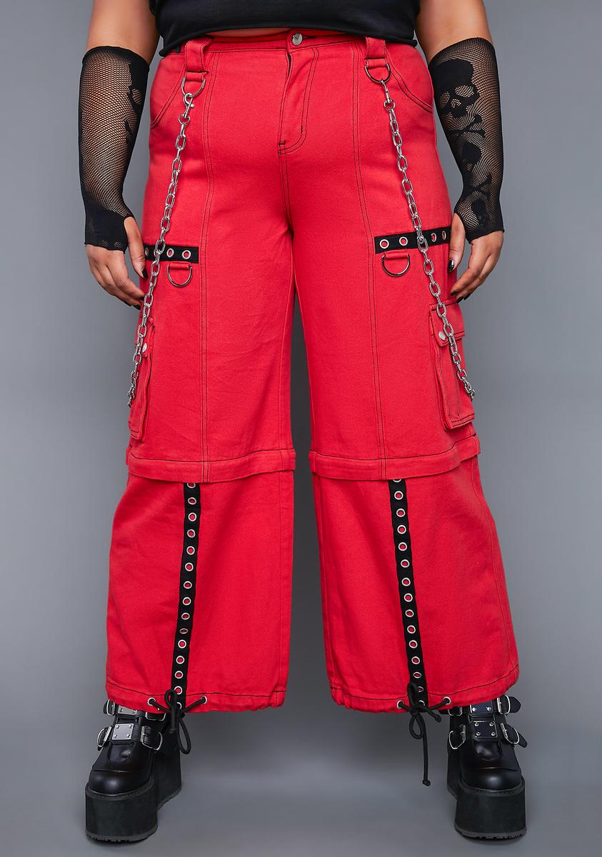Plus Size Widow Wide Leg Pants - Red – Dolls Kill