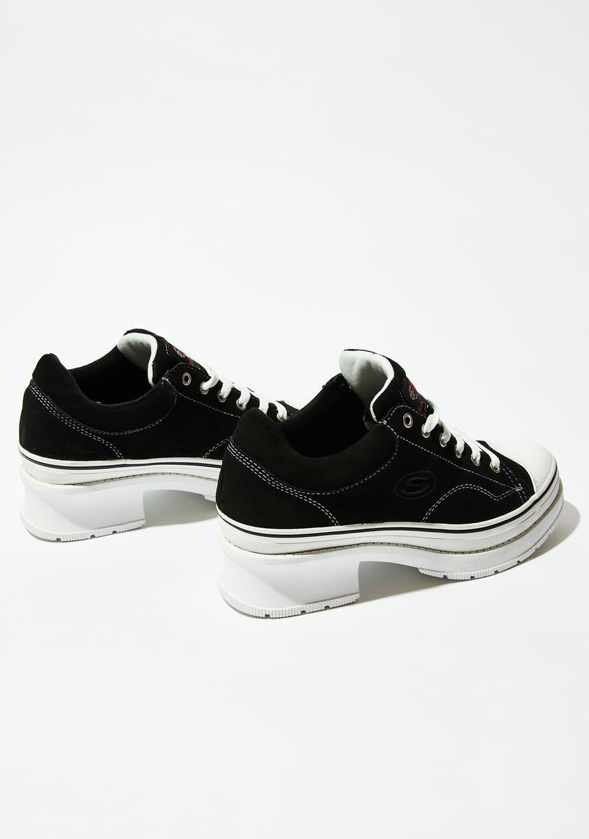 Skechers Black Softy Heartbeats Sneakers â Dolls Kill