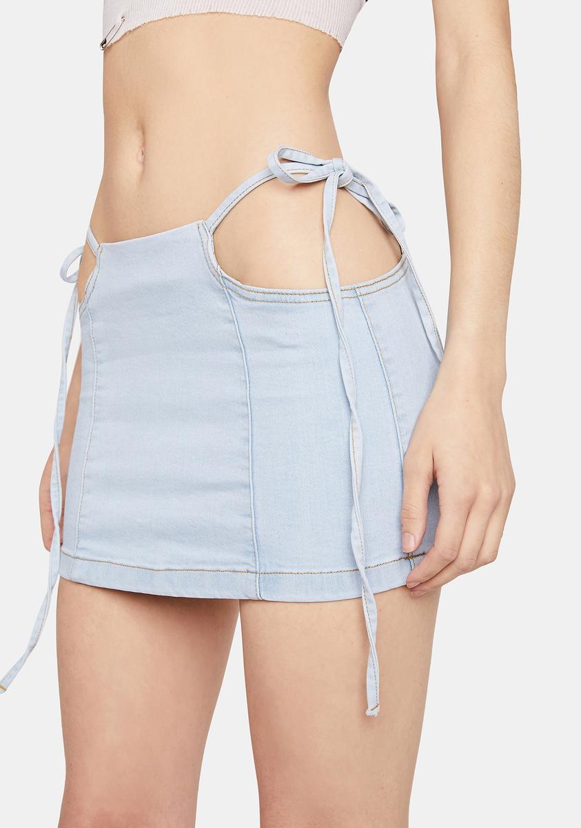 Denim Mid Rise Cut-Out Tie Mini Skirt Dolls Kill x Momokrom,Specials : American Fashion Style Bags On Sale Denim Mid Rise Cut-Out Tie Mini Skirt Dolls Kill x Momokrom,Specials : American Fashion Style Bags On Sale