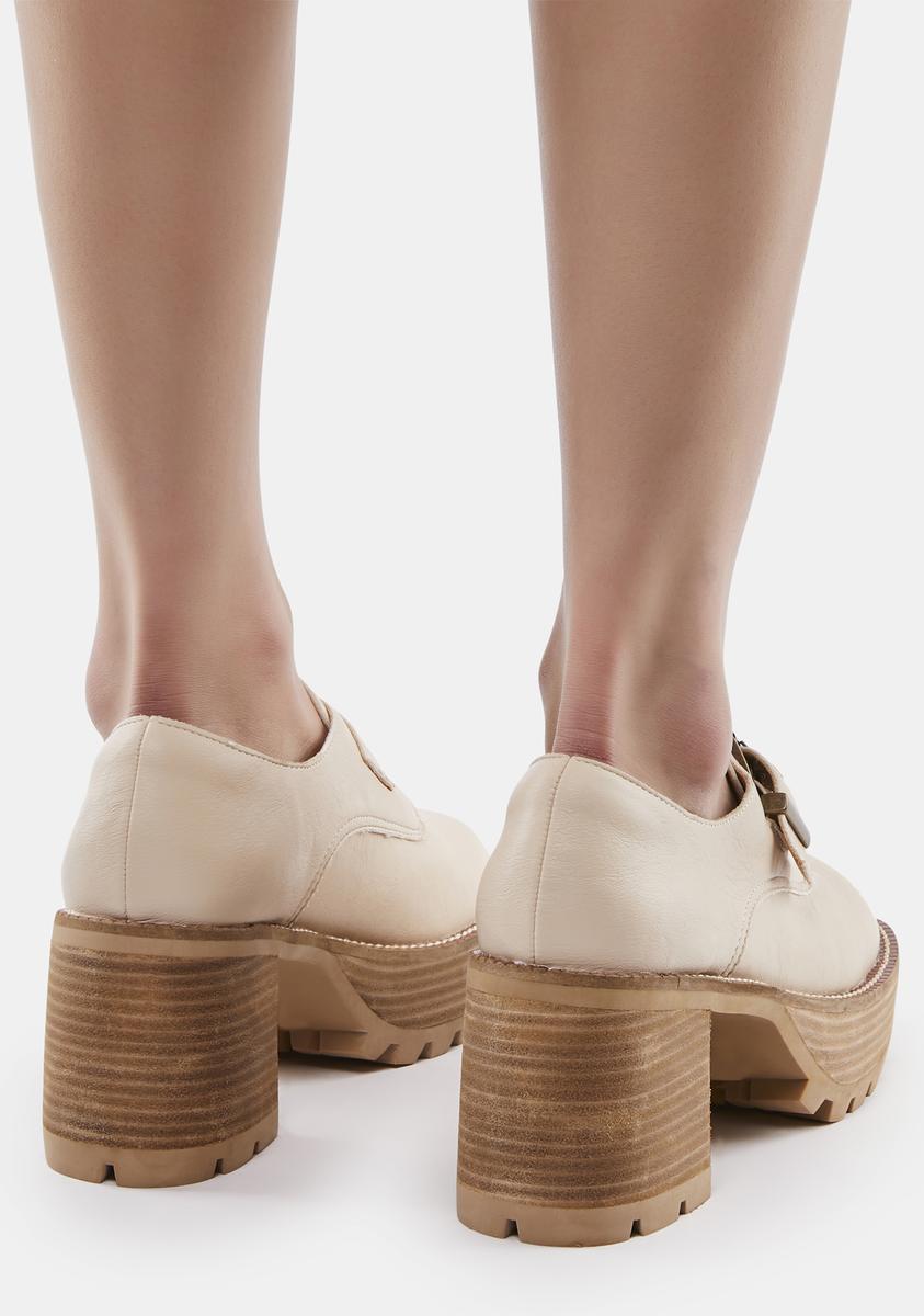 metallic platform oxfords