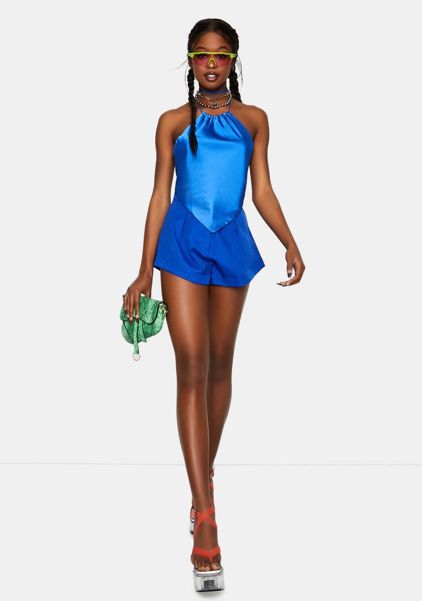 Lioness Blue In Bloom Mini Shorts – Dolls Kill