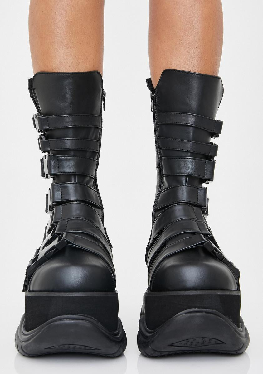 Neptune-210 Unisex Platform Mid-Calf Boots – Dolls Kill