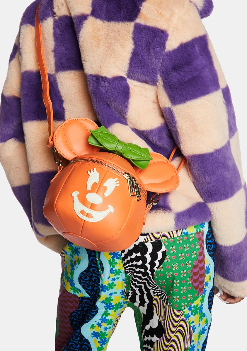 Minnie Mouse Glow in the Dark Pumpkin Crossbody Bag Loungefly,New Products : American Fashion Style Bags On Sale
