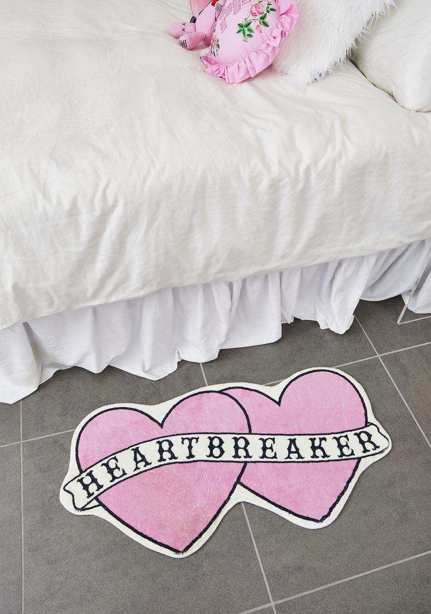 Dolls Home Heartbreaker Double Heart Rug - Pink – Dolls Kill