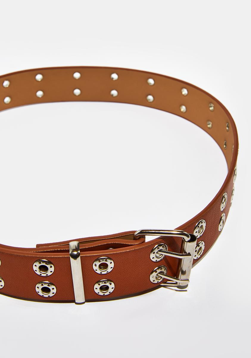 Double Grommet Sturge Belt Brown Dolls Kill