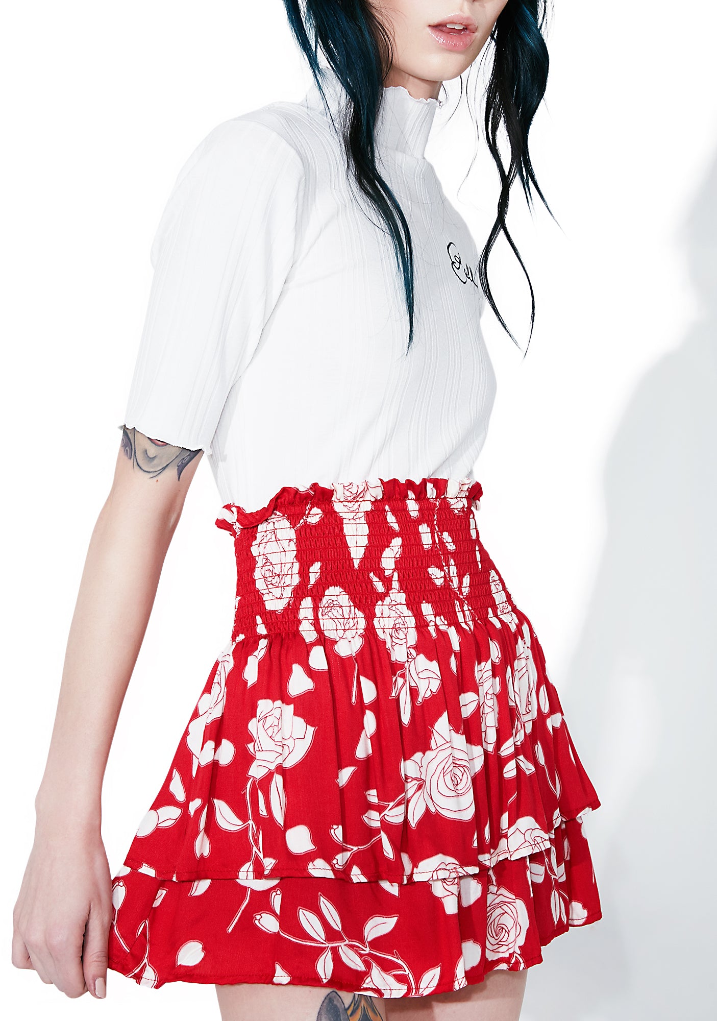 Enchanted Rose Mini Skirt – Dolls Kill