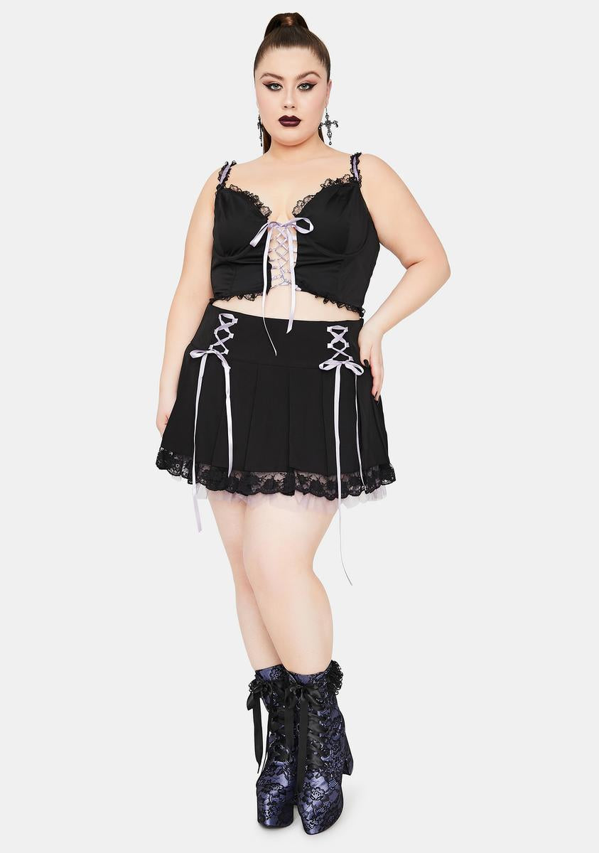 Plus Of Minxes And Men Lace Up Bustier Top