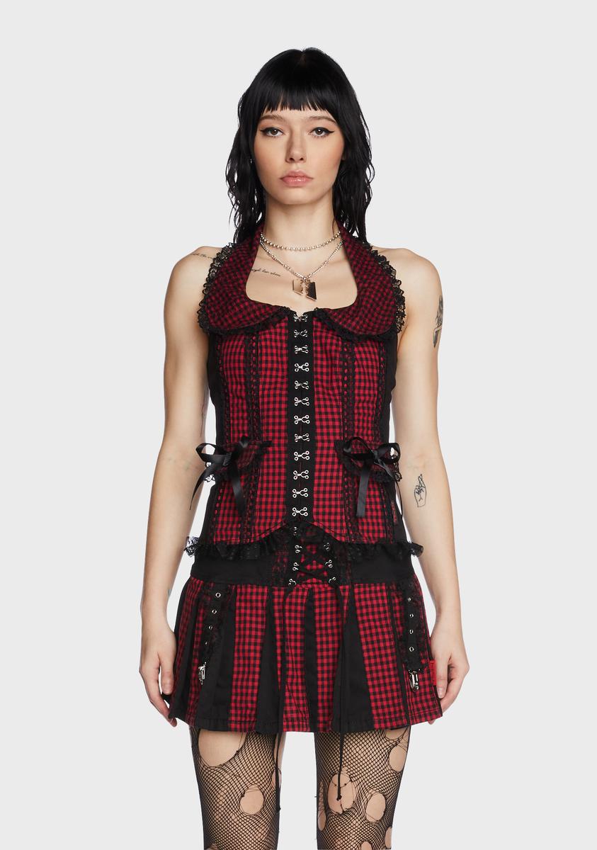Black And Red Bo Peep Halter Corset Tripp NYC,New Products : American Fashion Style Bags On Sale Black And Red Bo Peep Halter Corset Tripp NYC,New Products : American Fashion Style Bags On Sale