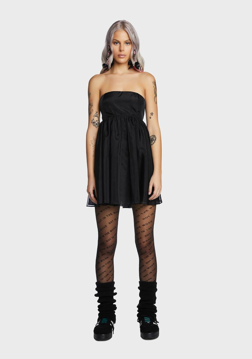 Strapless Empire Mini Babydoll Dress