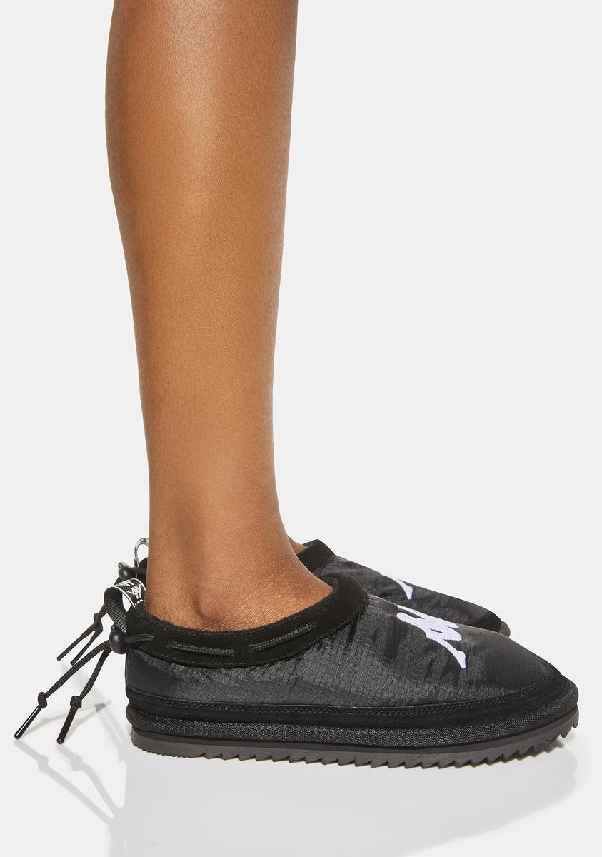 Kappa Black Authentic Mule 3 Slippers – Dolls Kill display picture 1