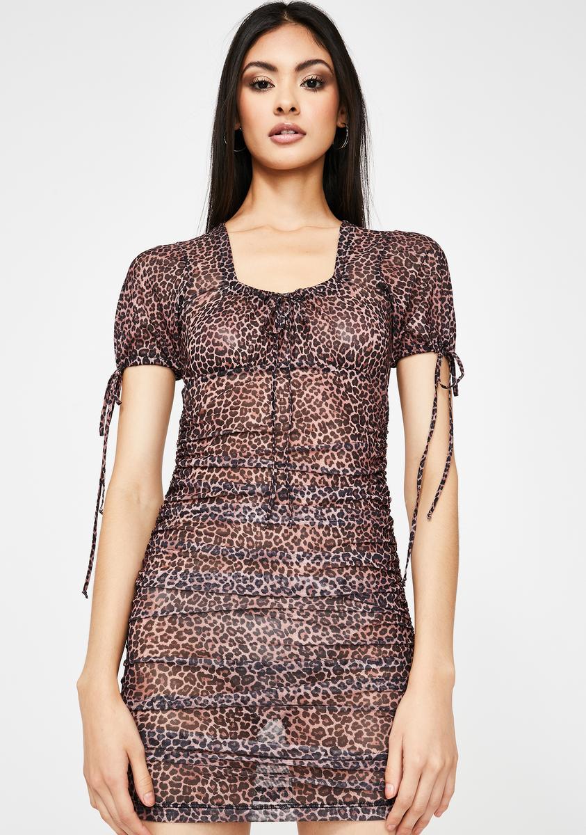 Leopard Guenetta Mesh Dress