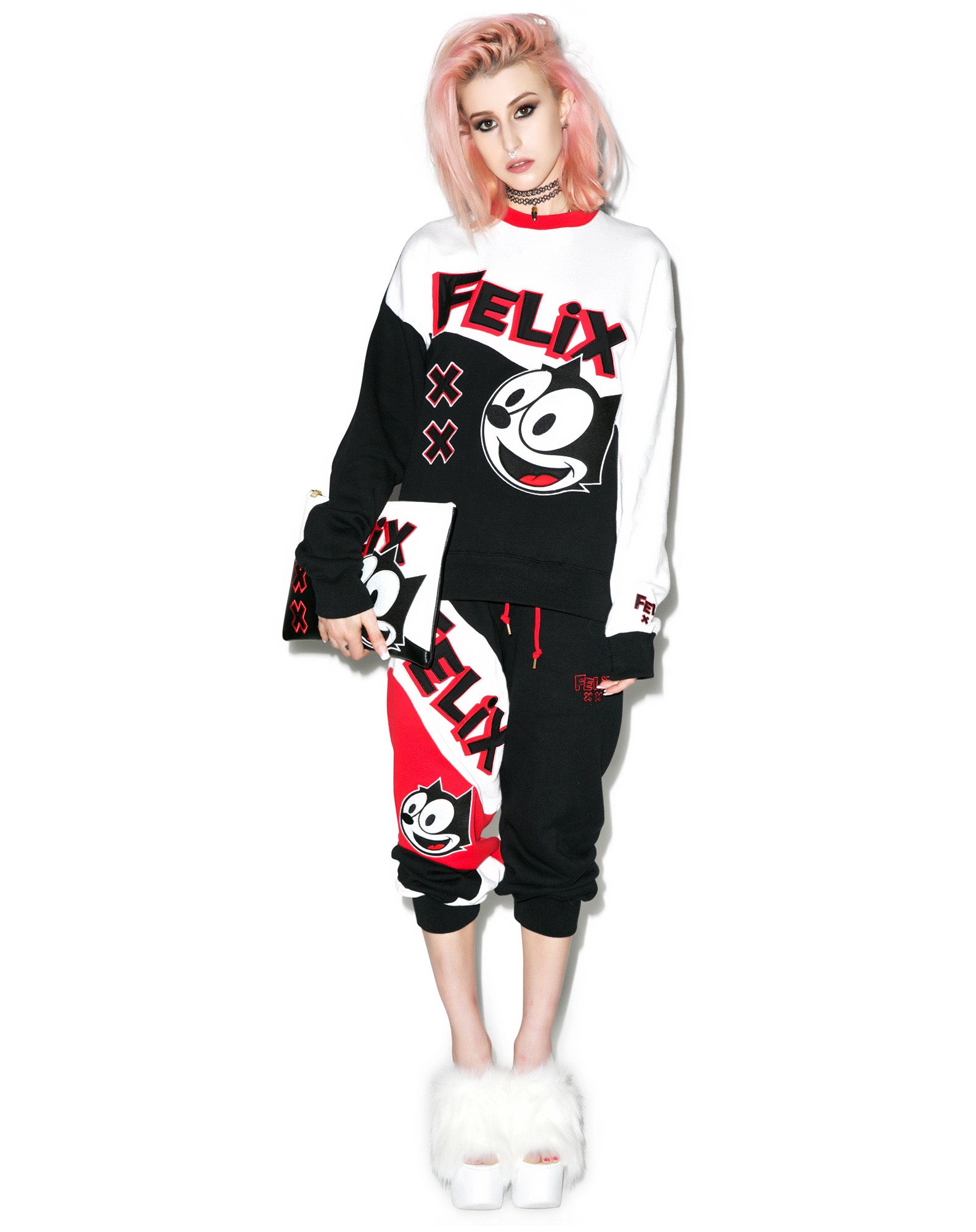 Colorblock Crew Felix Color Block Crew – Dolls Kill