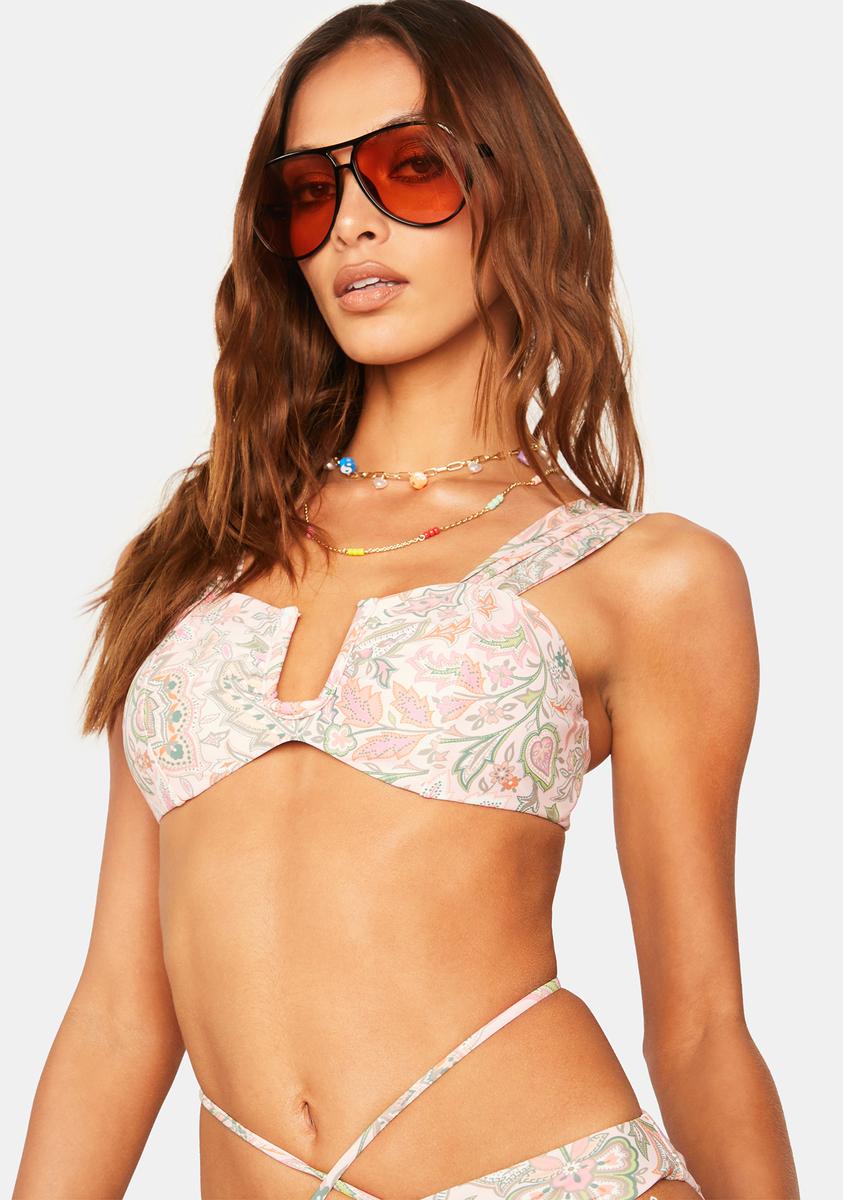 Sharon Mesh Sleeve Bikini Top - alternate
