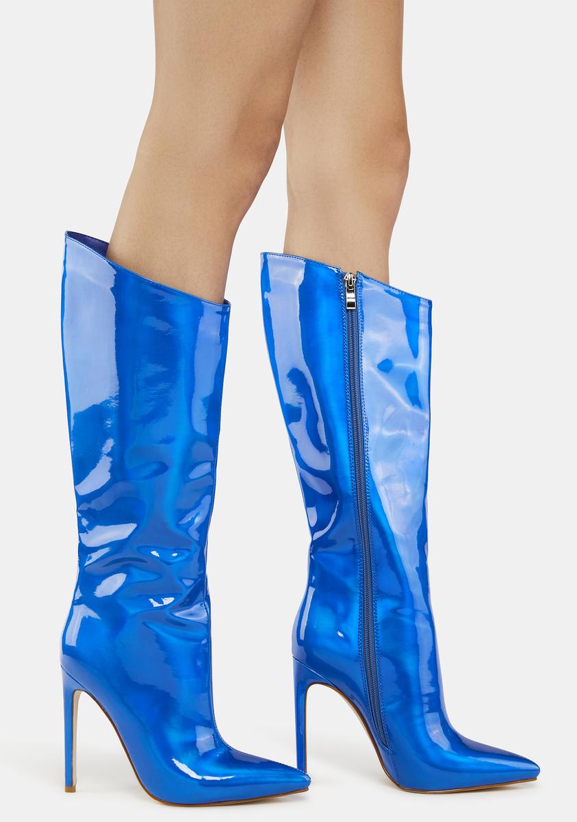 Blue Nova Stiletto Boots AZALEA WANG,All Products : American Fashion Style Bags On Sale