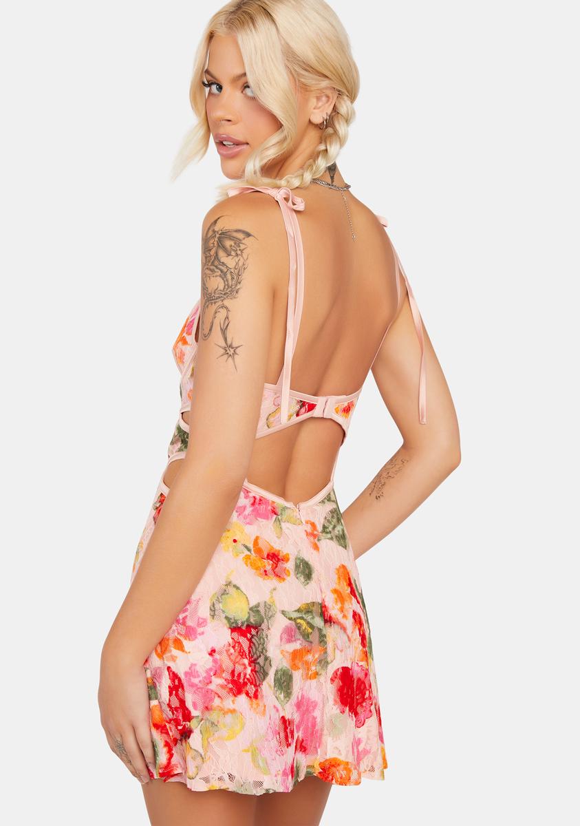knee length dresses for ladies For Love & Lemons Francesca Mini Dress main image 1