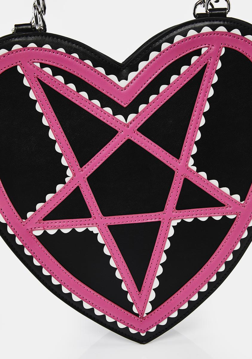 Red and Black Pentagram Heart Purse – Pink House Boutique