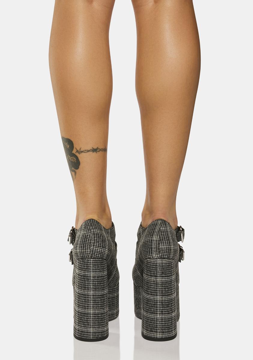 Current Mood Plaid Platform Mary Janes - Gray – Dolls Kill IN SEARCH OF CURRENT MOOD PLAID SHAKEN UP PLATFORM MARY JANES SIZE 9.5 OR 10 main image 1