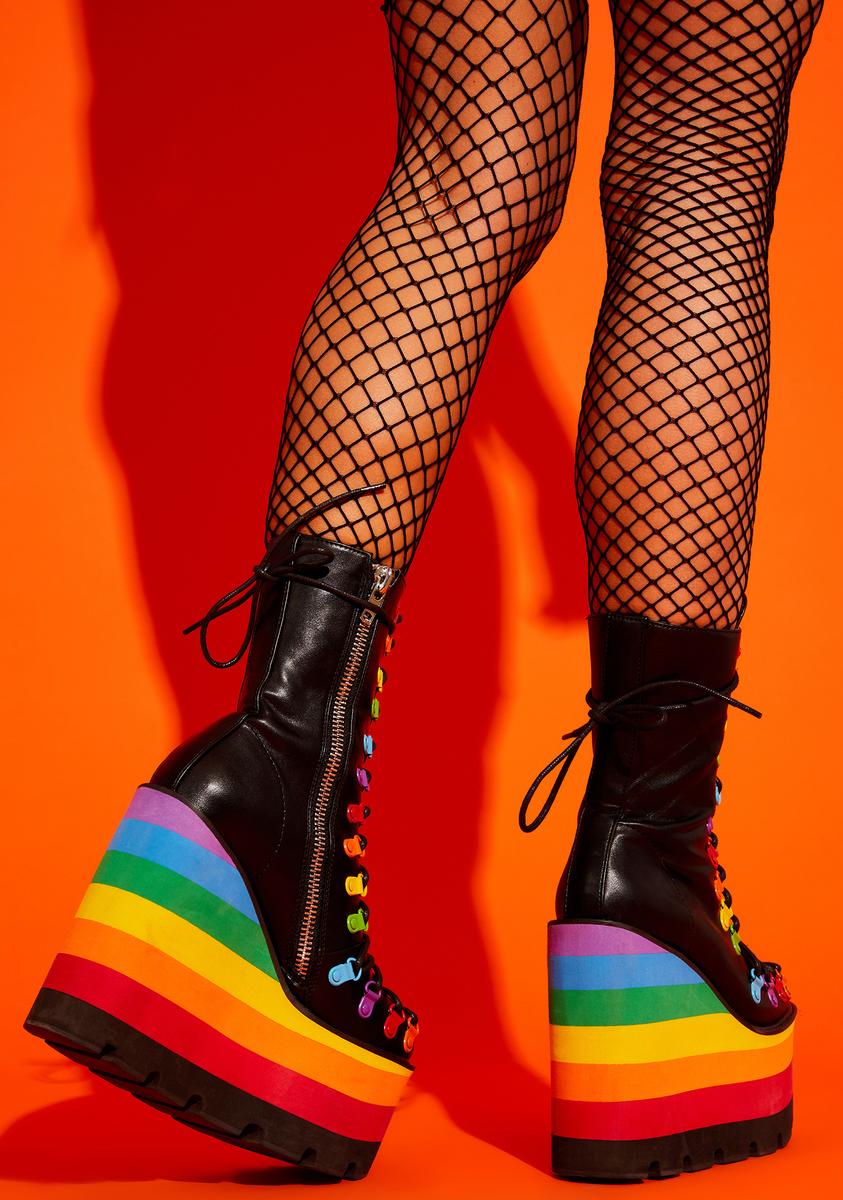 rainbow clothing store boots