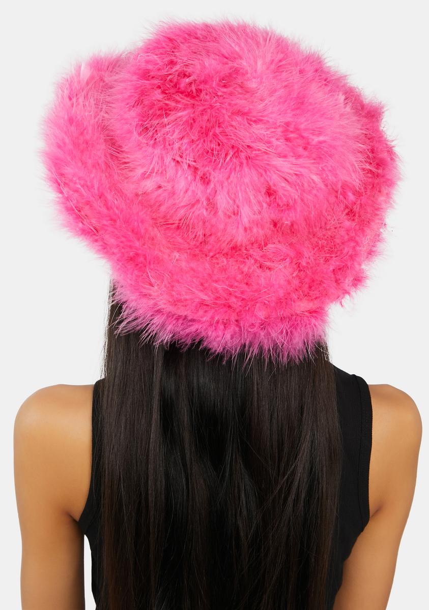 Faux Fur Tie Dye Open Top Hat - Pink – Dolls Kill
