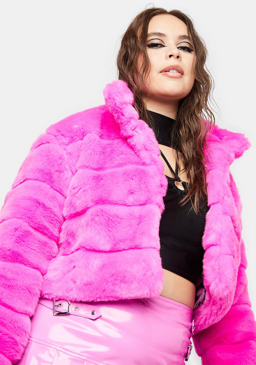 Below Zero Plush Coat In Pink • Impressions Online Boutique