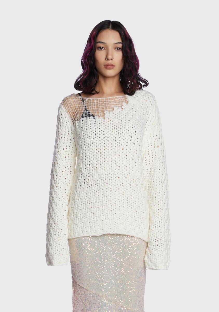 Chilly Realm Knit Sweater,New Products : American Fashion Style Bags On Sale