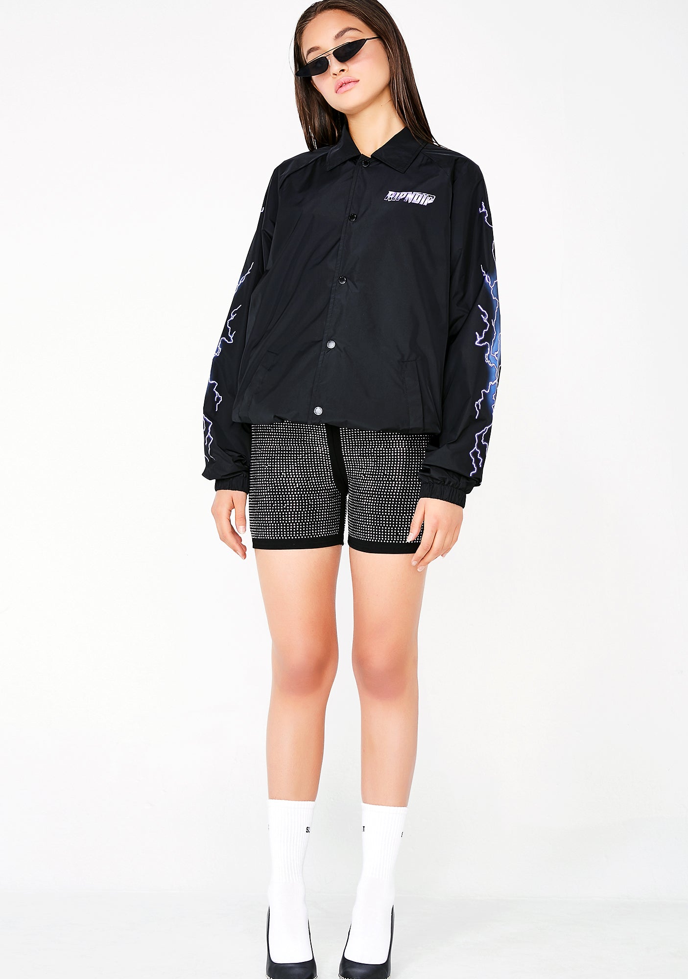 Coach Rave Jacket Rave Nylon Coaches Jacket – Dolls Kill