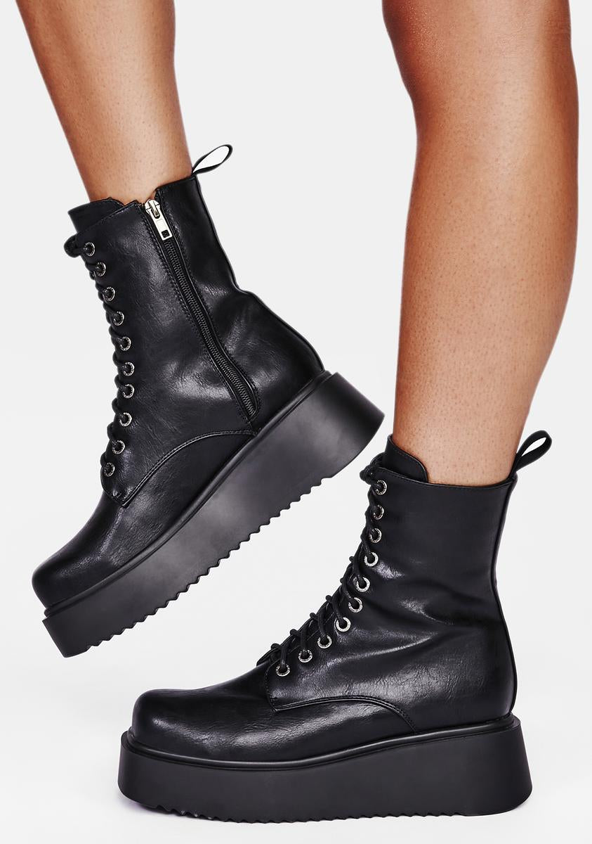 Spring Rain Combat Boots – Dolls Kill