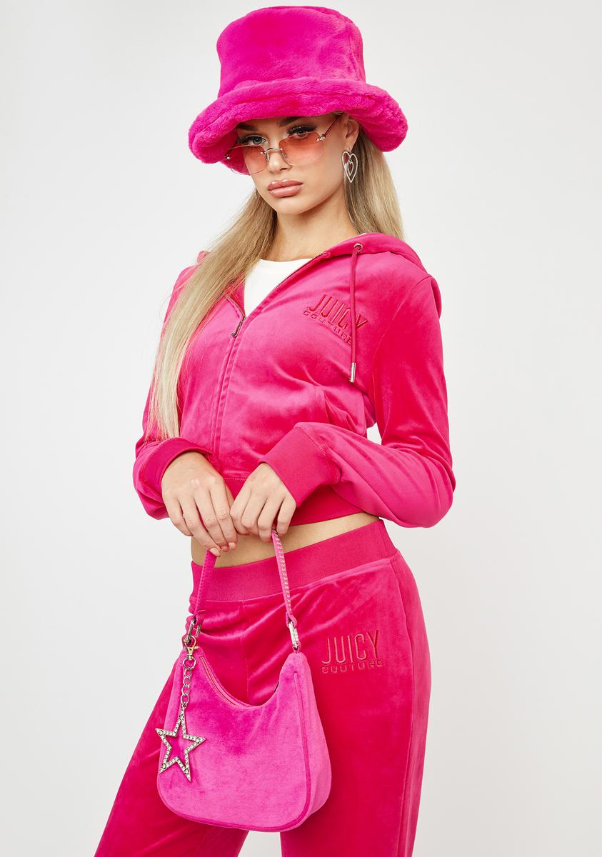 Vixen Pink Classic Velour Hoodie JUICY COUTURE,New Products : American Fashion Style Bags On Sale Vixen Pink Classic Velour Hoodie JUICY COUTURE,New Products : American Fashion Style Bags On Sale
