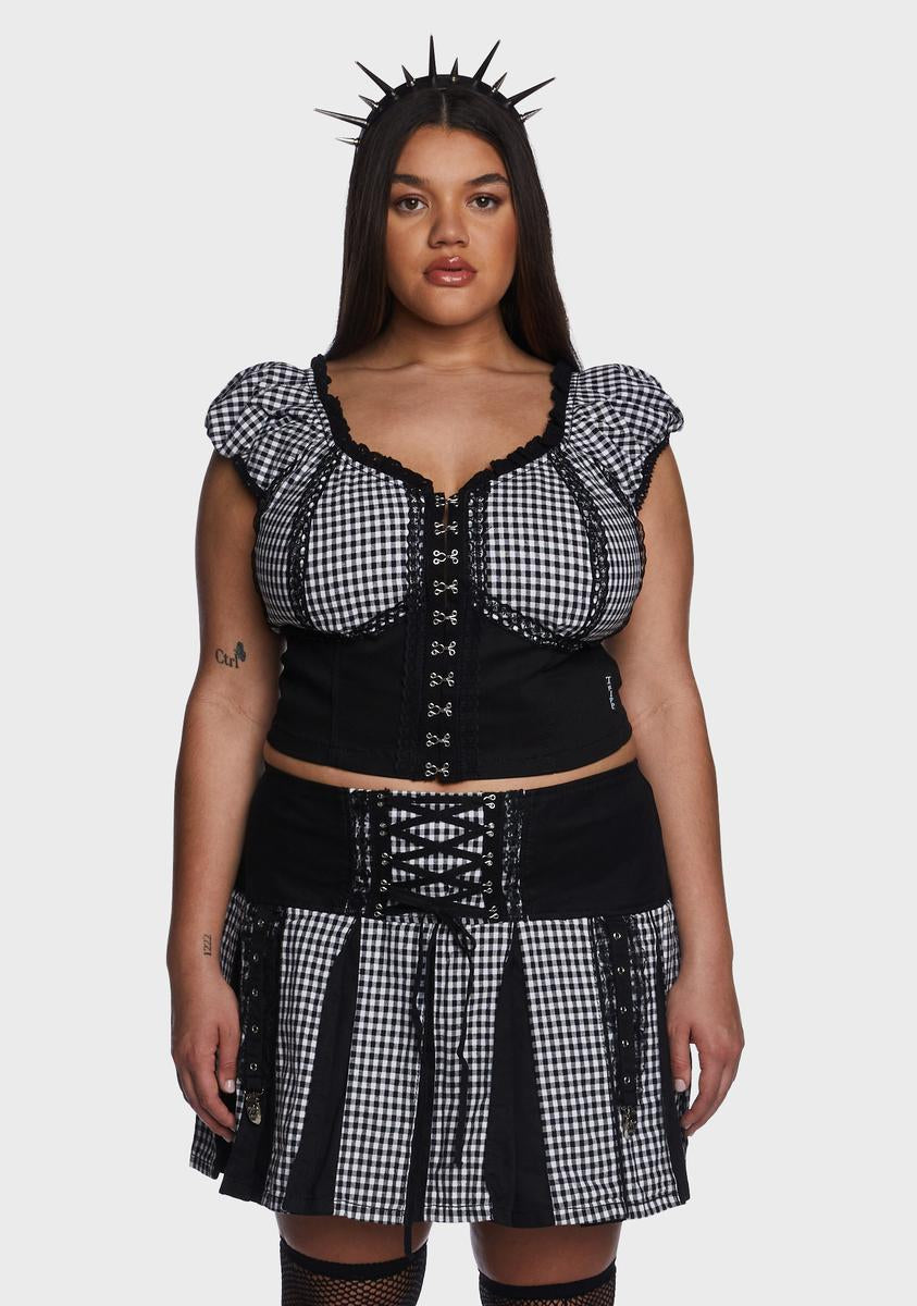 Plus Black And White Bo Peep Crop Top Tripp NYC,New Products : American Fashion Style Bags On Sale Plus Black And White Bo Peep Crop Top Tripp NYC,New Products : American Fashion Style Bags On Sale