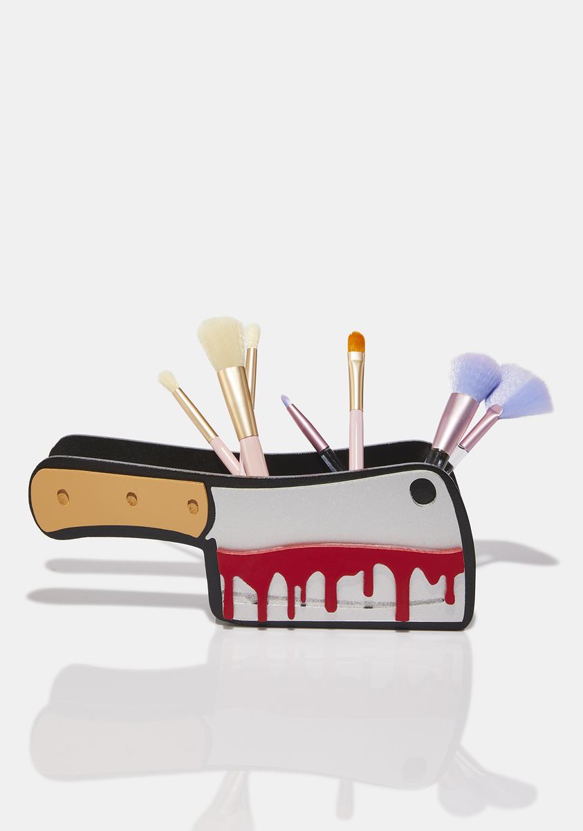 Bloody Cleaver Makeup Brush Holder For Her Vanity,All Products : American Fashion Style Bags On Sale