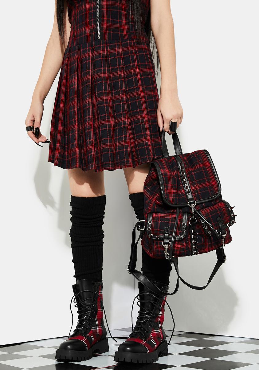 Current Mood Plaid Spike Backpack