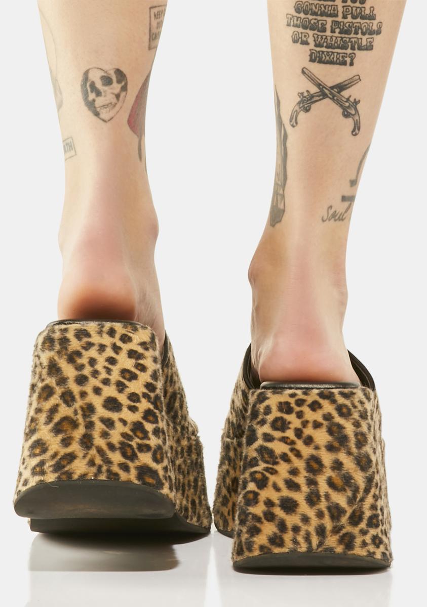 Cheetah platform sandal on sale