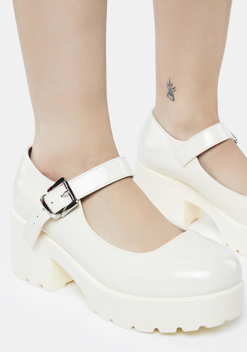 Koi Footwear Buckle Mary Janes - Off White – Dolls Kill