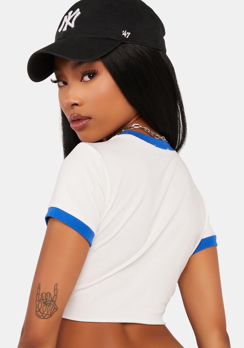 dodgers crop top
